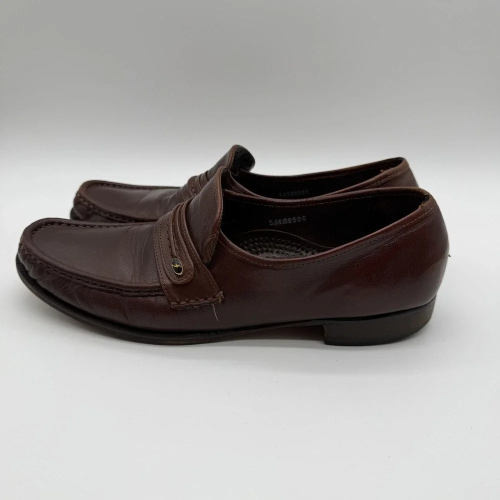 Florsheim Men's Riva Moc Toe Bit Loafers Leather Preppy Burgundy Size 9B
